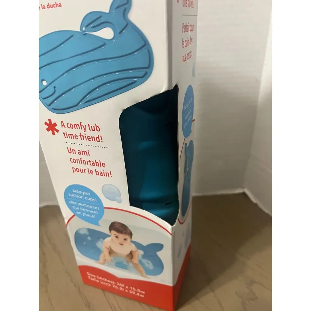 Skip Hop Moby Bathmat Blue Whale Shaped Non-Slip New